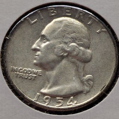 1954-D Washington 90% Silver Quarter
