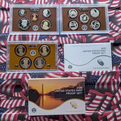 2015-S U.S. Mint Proof Set with Presidential Dollars, Sacagawea Dollar, and ATB Quarters in OGP w/ COA