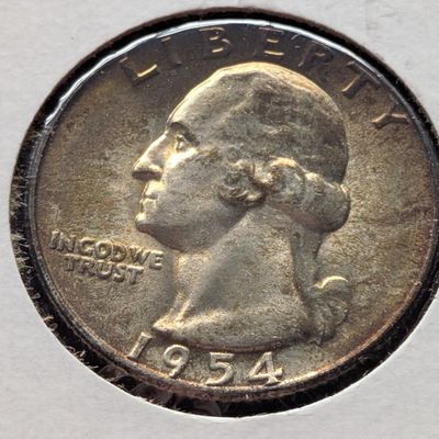 1954-S Washington 90% Silver Quarter