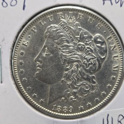 1889 Morgan 90% Silver Dollar - AU Some Luster