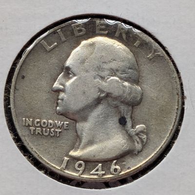 1946-D Washington 90% Silver Quarter