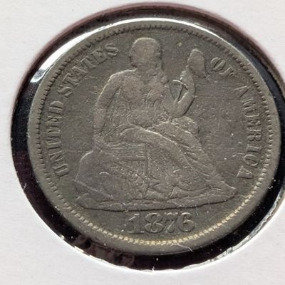 1876-S Seated Liberty 90% Silver Dime