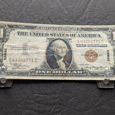 1935 A Series Hawaii Emergency Overprint $1 Silver Certificate