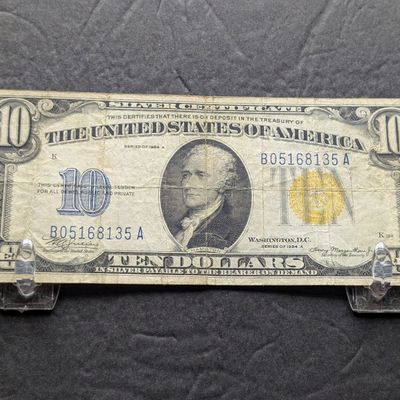 1934 A Series U.S. North Africa Invasion Emergency $10 Silver Certificate