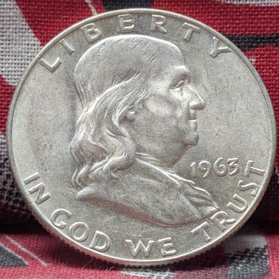1963-D Franklin 90% Silver Half Dollar