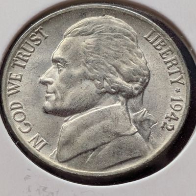 1942-P Jefferson 35% Silver Wartime Nickel - Unc.