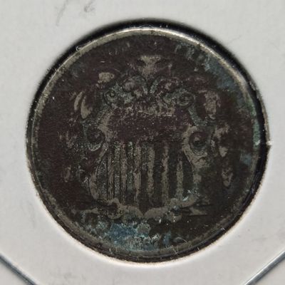 1867 Shield Nickel - VF - No Rays