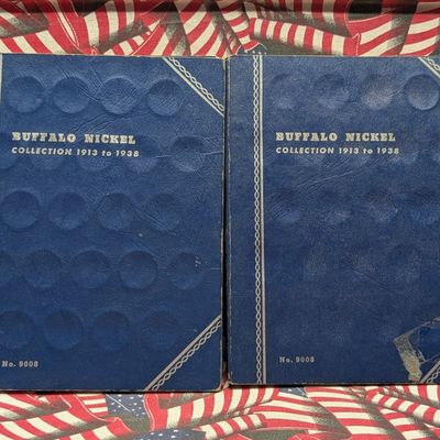 (2) *EMPTY* Buffalo Nickel Whitman Folders 1913 to 1938, No Coins!