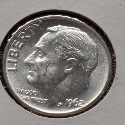 1962 Roosevelt 90% Silver Dime - MS