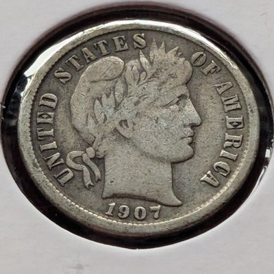 1907-O Barber 90% Silver Dime