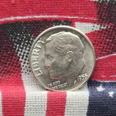 1955-D Roosevelt 90% Silver Dime