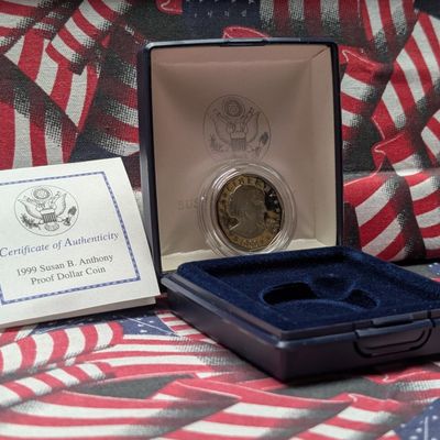 1999-P Susan B. Anthony Proof Dollar in OGP w/ COA