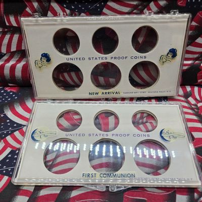 (2) *EMPTY* U.S. Proof Coin Holders, No Coins!