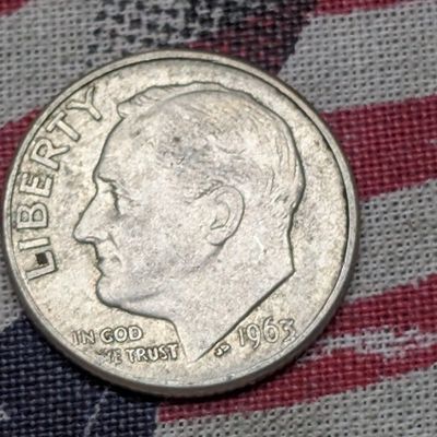 1963-D Roosevelt 90% Silver Dime