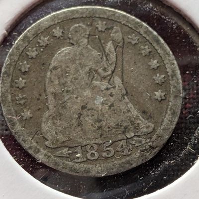 1854 Seated Liberty Half Dime - G