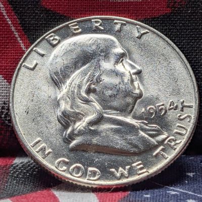 1954-D Franklin 90% Silver Half Dollar - Unc.
