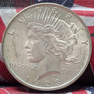 1923 Peace 90% Silver Dollar