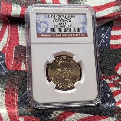 2009-P SMS James K. Polk Presidential Dollar NGC MS 68