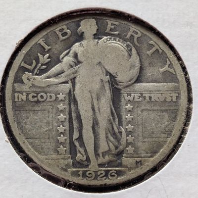 1926 Standing Liberty 90% Silver Quarter