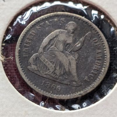 1860 Seated Liberty Half Dime - VF