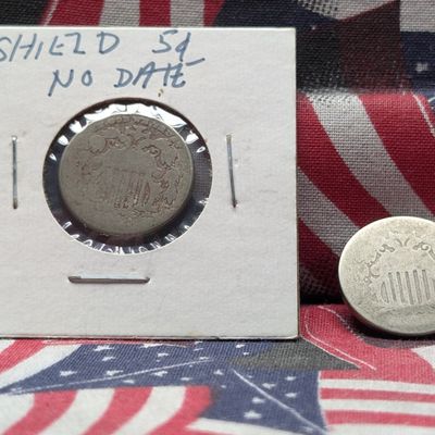 (2) No Date Shield Nickels