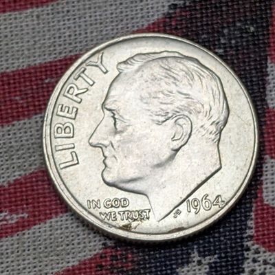 1964 Roosevelt 90% Silver Dime