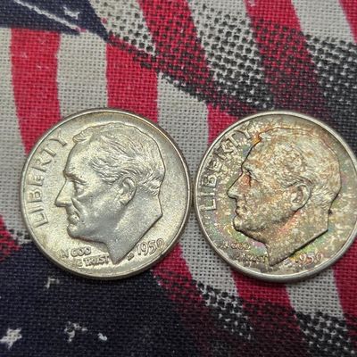 1959-P&D Roosevelt 90% Silver Dimes