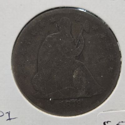 1872-S Seated Liberty 90% Silver Half Dollar - PO1