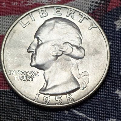 1958-D Washington 90% Silver Quarter