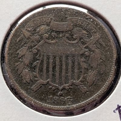 1866 Two Cent Piece - F