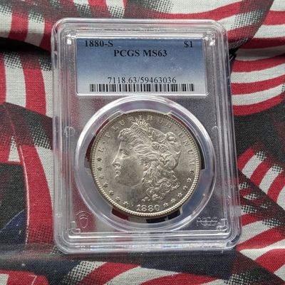 1880-S Morgan 90% Silver Dollar PCGS MS63