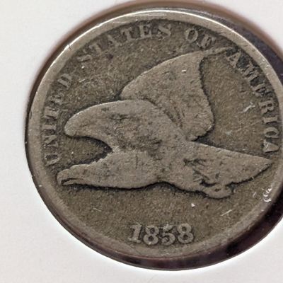 1858 Flying Eagle Cent, Large Letters