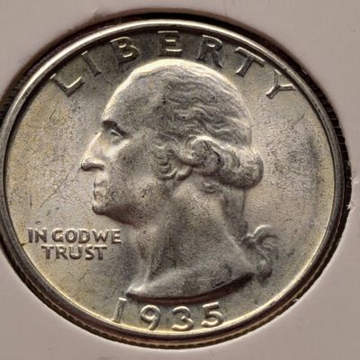 1935 Washington 90% Silver Quarter - Unc.