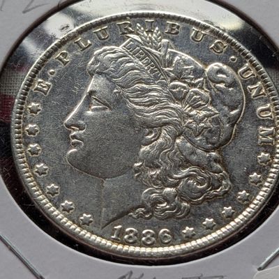 1886 Morgan 90% Silver Dollar - VAM - AU
