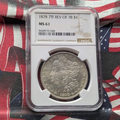 1878 7TF Rev of '78 Morgan 90% Silver Dollar NGC MS 61 - Semi Key Date!!