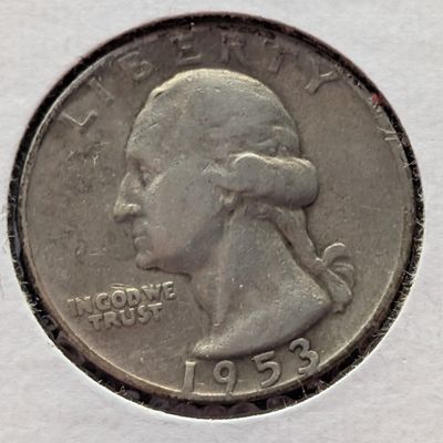 1953-D Washington 90% Silver Quarter
