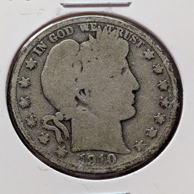1910 Barber 90% Silver Half Dollar