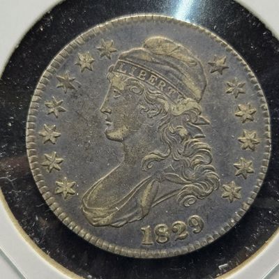 1829 Capped Bust Silver Half Dollar - XF