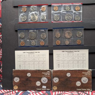 (2) 1985 P&D U.S. Unc Mint Sets In OGP w/ COA