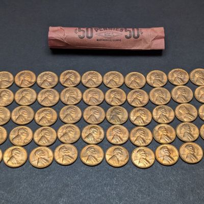 (50) 1973-D Lincoln Memorial Cents - GEM