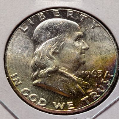 1963 Franklin 90% Silver Half Dollar