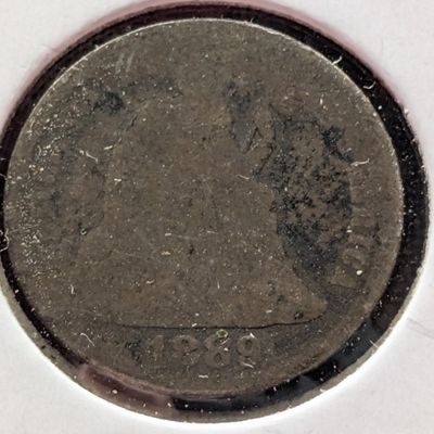 1889 Seated Liberty 90% Silver Dime - P