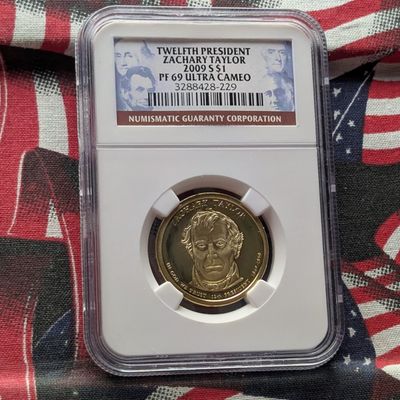 2009-S Zachary Taylor Presidential Dollar NGC PF 69 Ultra Cameo