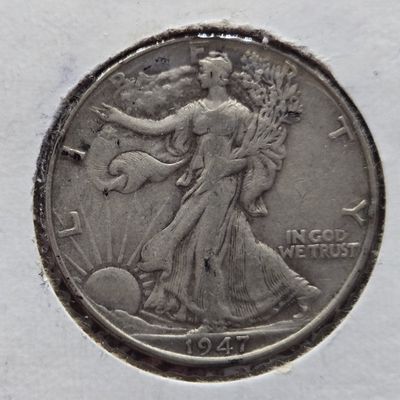 1947 Walking Liberty 90% Silver Half Dollar
