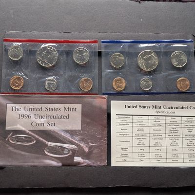 1996-P&D U.S. Mint Unc. Coin Set In OGP w/ COA - No West Point Dime