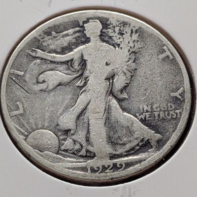 1929-S Walking Liberty 90% Silver Half Dollar