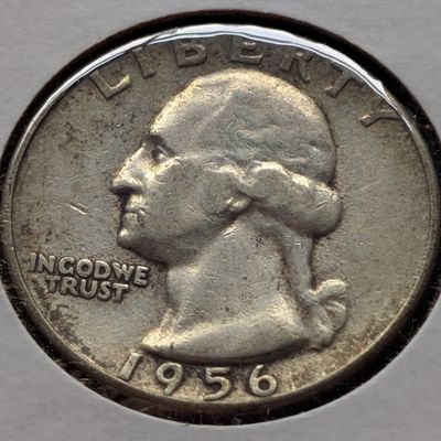 1956 Washington 90% Silver Quarter