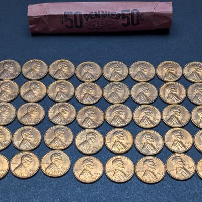 (50) 1973-D Lincoln Memorial Cents - GEM