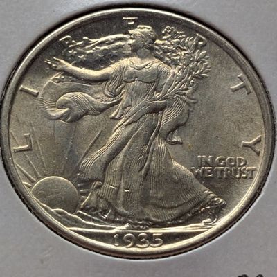 1935 Walking Liberty 90% Silver Half Dollar