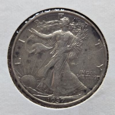 1937 Walking Liberty 90% Silver Half Dollar